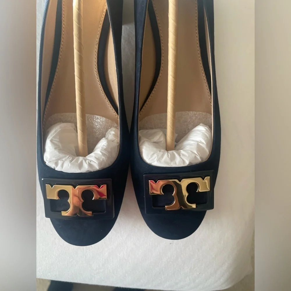 Tory Burch Gigi suede pump - kid‎ suede - Tory navy blue